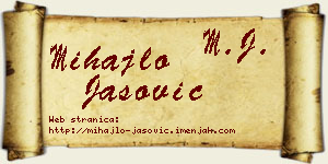 Mihajlo Jašović vizit kartica